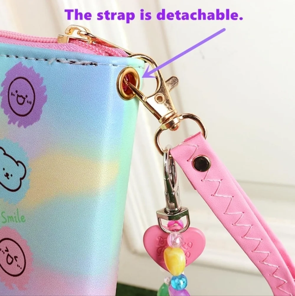 Colorful Kids Wallet with Beaded Strap